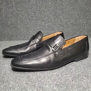 Magnanni 'Lino' Loafer Shoe Slip On Black Sz 11 M 15061 Made In Spain
